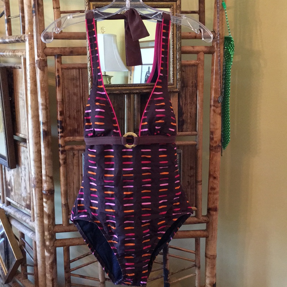 St. John Halter One-Piece Swimsuit